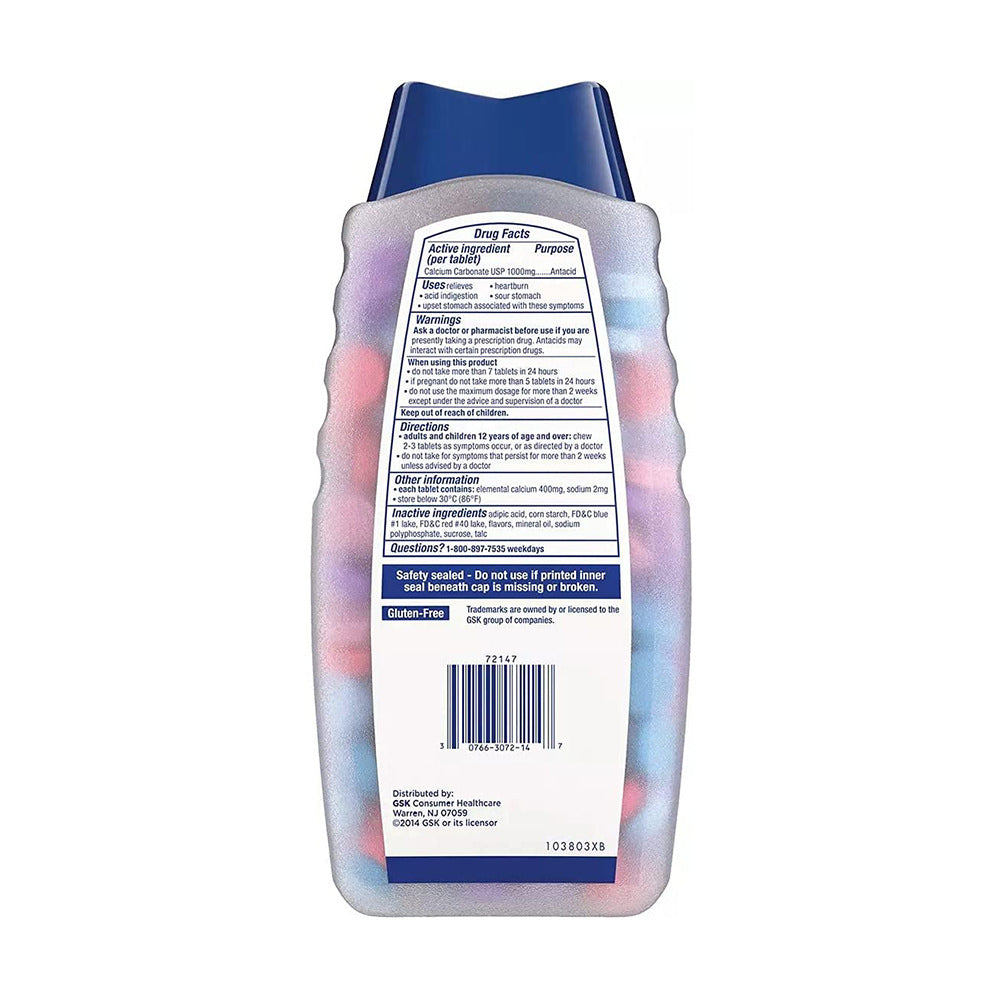 Viên nhai điều trị dạ dày TUMS Extra Strength 1000 của Mỹ 265 viên - hình ảnh chi tiết 2