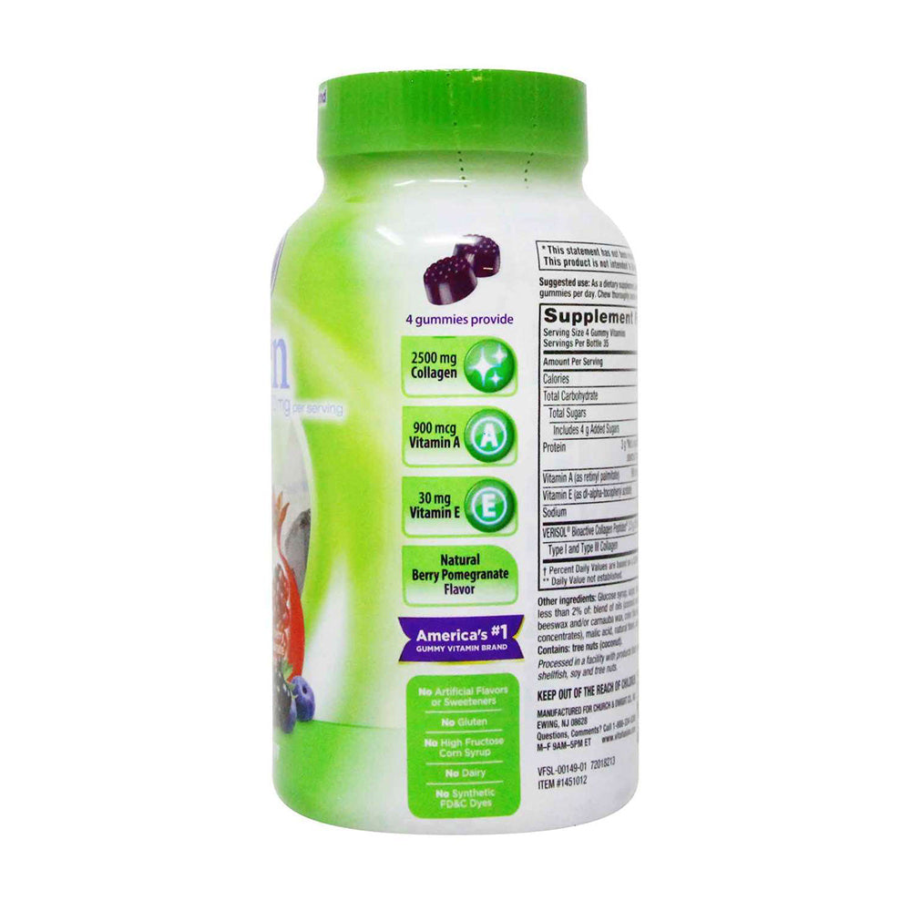 Kẹo Collagen Gummies Vitafusion 2500 mg 140 Viên - hình ảnh chi tiết 4