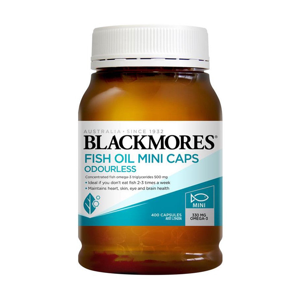 Dầu cá không mùi Blackmores Odourless Fish Oil Mini Caps 400 viên (Viên Nhỏ) - hình ảnh sản phẩm chính