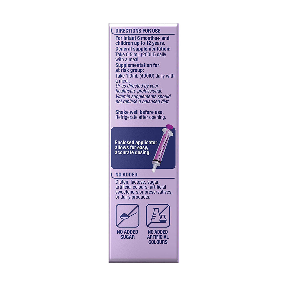 Vitamin D Ostelin dạng nước cho trẻ Ostelin Vitamin D Kids Liquid 20ml của Úc - hình ảnh chi tiết 4