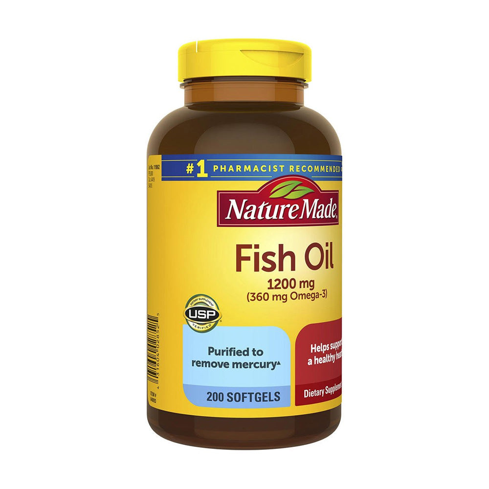 Viên uống dầu cá Omega 3 của Mỹ Nature Made Fish Oil 1200mg hộp 200 viên - ảnh sản phẩm 2
