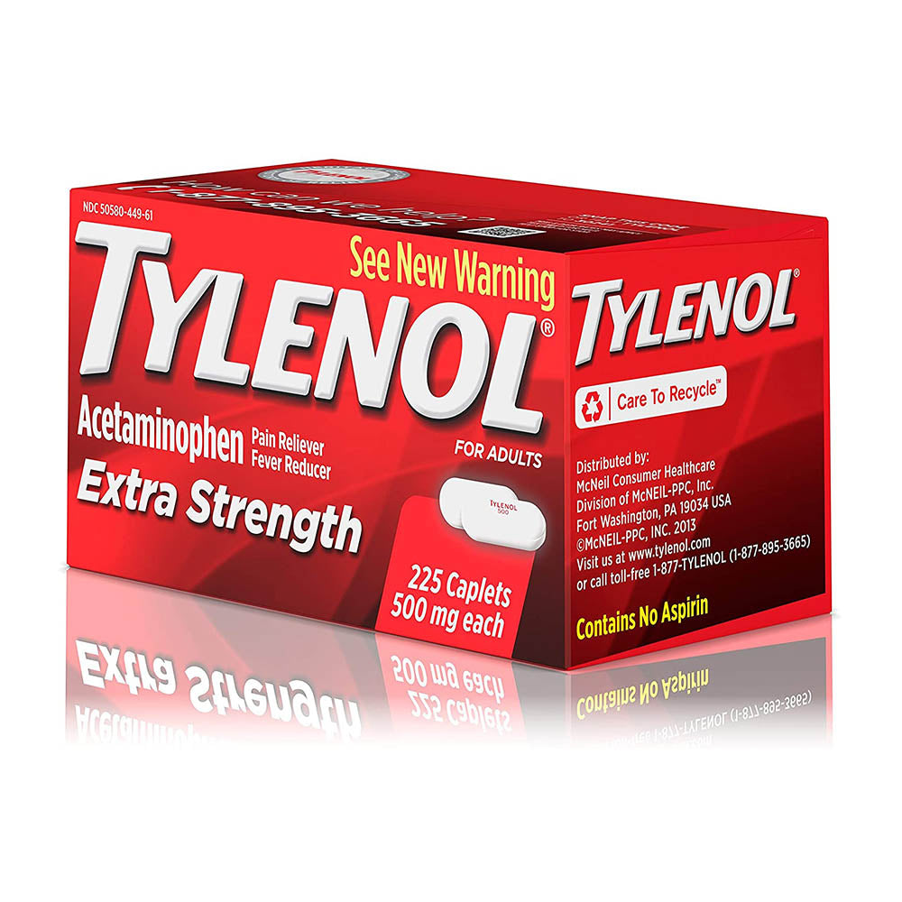 Viên uống giảm đau hạ sốt Tylenol Acetaminophen Extra Strength 500mg 225 Viên - hình ảnh chi tiết 2