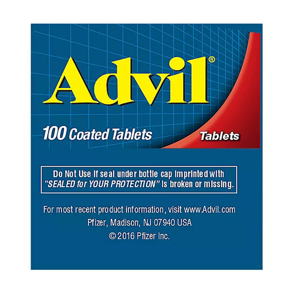 Viên uống giảm đau, hạ sốt Advil Ibuprofen Tablets, 200mg 100 Coated Tablets - hình ảnh chi tiết 3