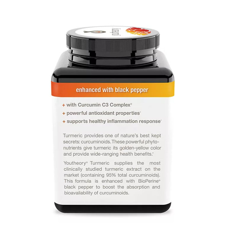 Viên uống tinh chất nghệ Youtheory Turmeric 1000mg 180 viên - hình ảnh chi tiết 4