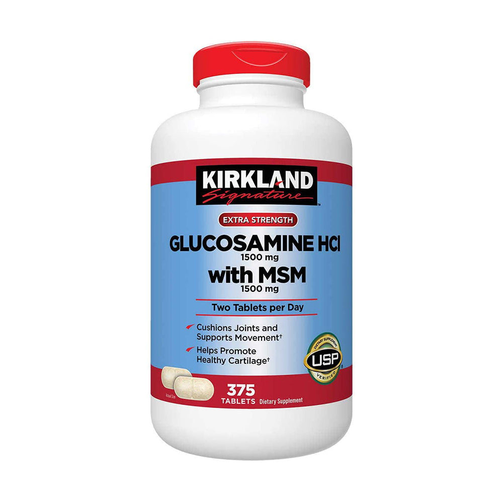 Viên uống bổ khớp của Mỹ Kirkland Signature™ Glucosamine HCL & MSM 1500mg hộp 375 viên - ảnh sản phẩm 1