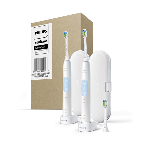Bàn chải điện Philips Sonicare Optimal Clean Rechargeable với tính năng làm trắng răng - pin sạc - hình ảnh chi tiết 2