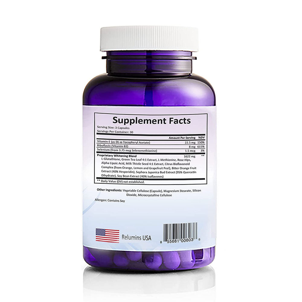 Viên uống trắng da Relumins Advance White 1650mg Glutathione Complex 90 viên của Mỹ - hình ảnh chi tiết 2