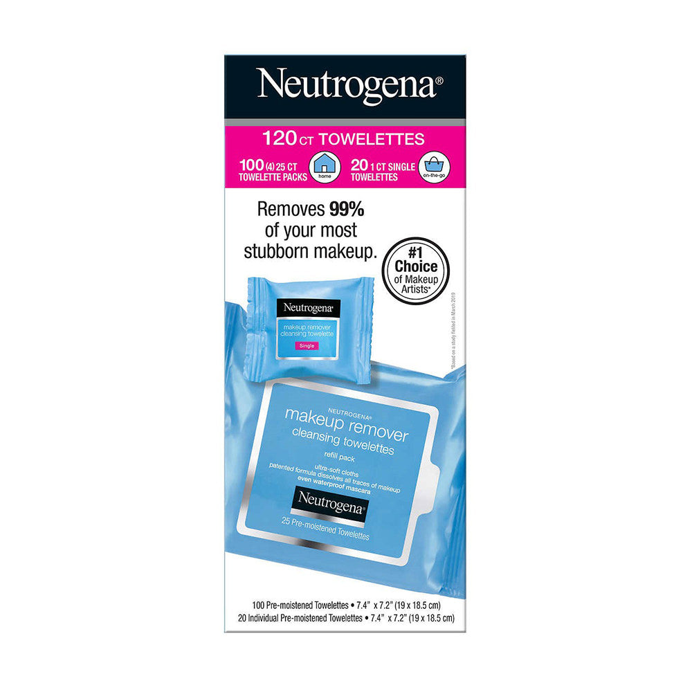Khăn giấy tẩy trang Neutrogena Makeup Remover Facial Towelettes, 120-count - hình ảnh sản phẩm chính