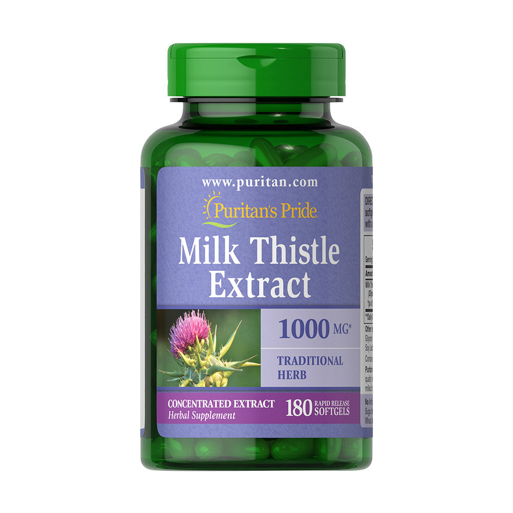 Hỗ trợ cho gan Milk Thistle 1000mg Puritan Pride 180 viên của Mỹ - hình ảnh sản phẩm chính