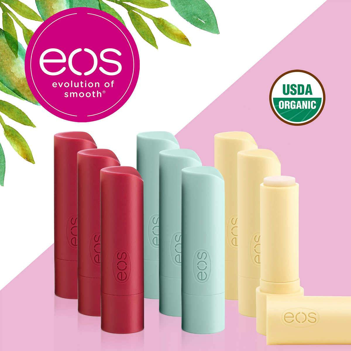 Son Dưỡng Môi Hữu Cơ EOS USDA Organic Smooth 9 Lip Balms - hình ảnh chi tiết 3