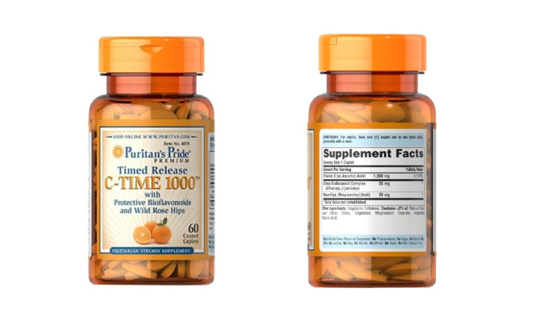 Vitamin C 1000mg puritan's pride hộp 60 viên - Vitamin C của Mỹ - hình ảnh chi tiết 3