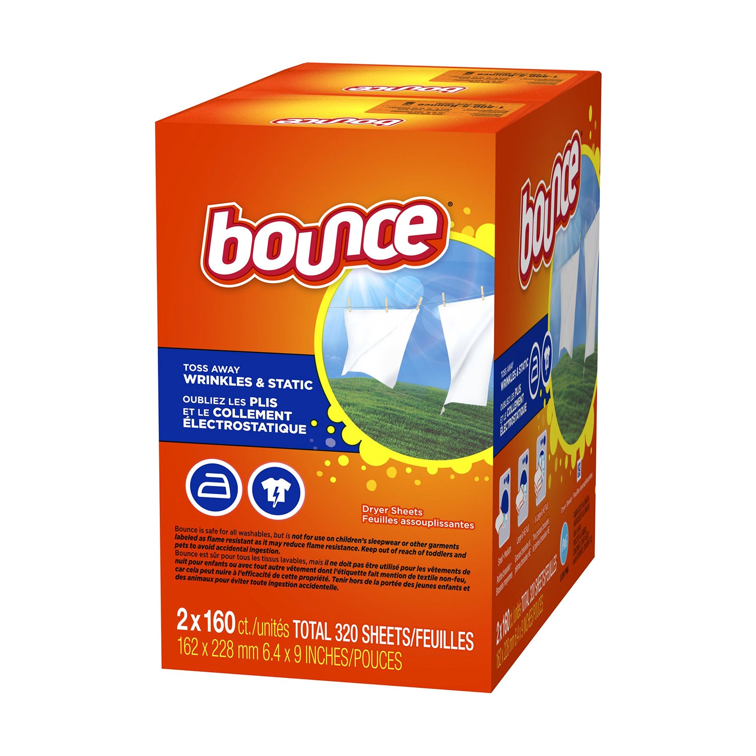 Giấy thơm quần áo Bounce Dryer Sheets, Outdoor Fresh, 160 tờ - ảnh sản phẩm 2