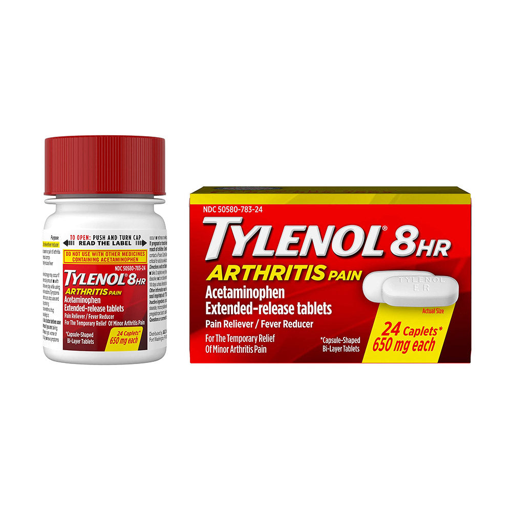 Giảm đau hạ sốt Tylenol 8Hr Arthritis Pain 650mg 24 Caplets - hình ảnh sản phẩm chính