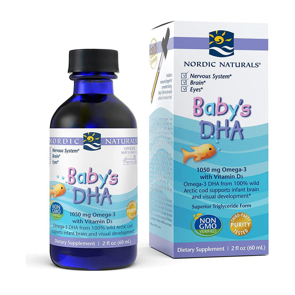 DHA+Vitamin cho bé Nordic Naturals, Baby’s DHA, with Vitamin D3 60ml - hình ảnh sản phẩm chính