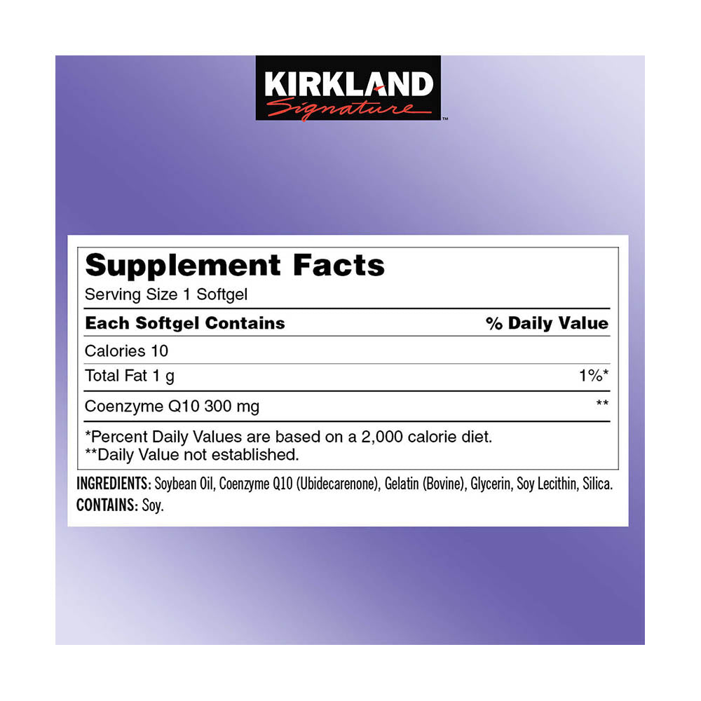 Thuốc bổ tim mạch Kirkland Signature CoQ10 300mg 100 viên của Mỹ - hình ảnh chi tiết 2