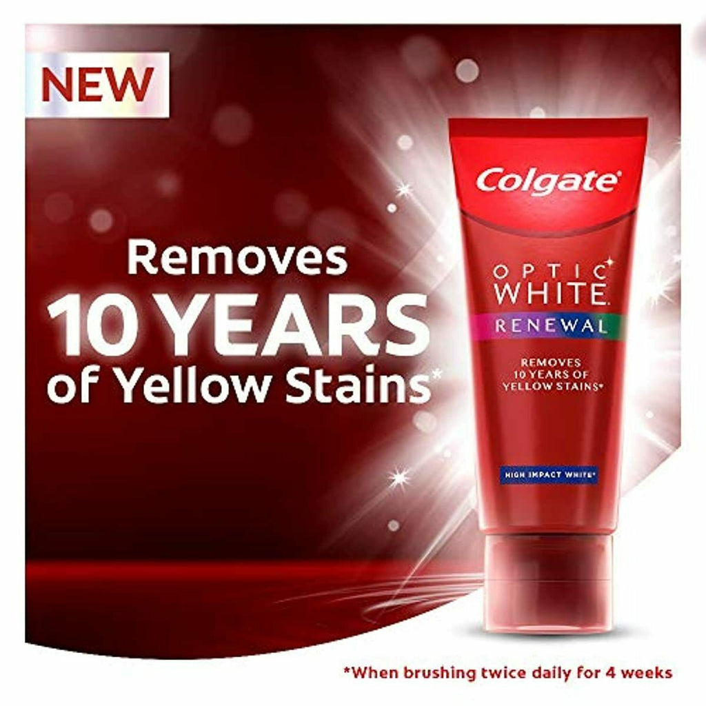 Kem đánh răng Colgate Optic White Renewal 116g - hình ảnh chi tiết 3