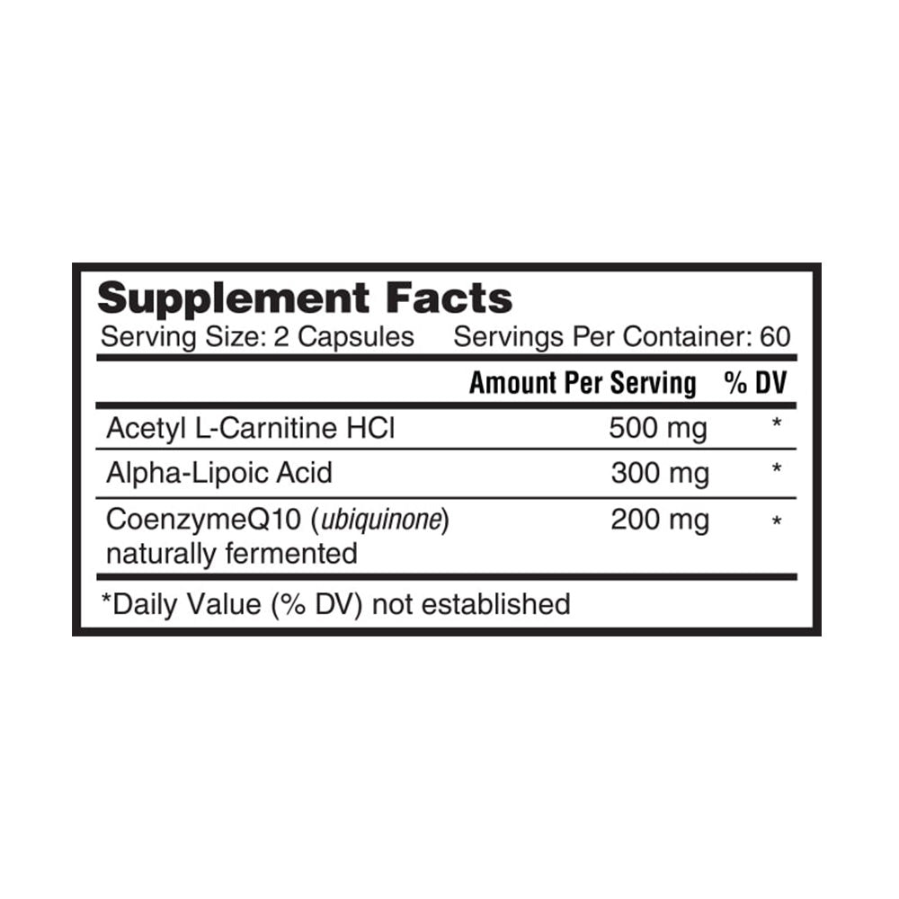 Hỗ trợ tim mạch Nature’s Lab CoQ10 + Alpha Lipoic Acid + Acetyl L-Carnitine HCl 120 viên - hình ảnh chi tiết 2