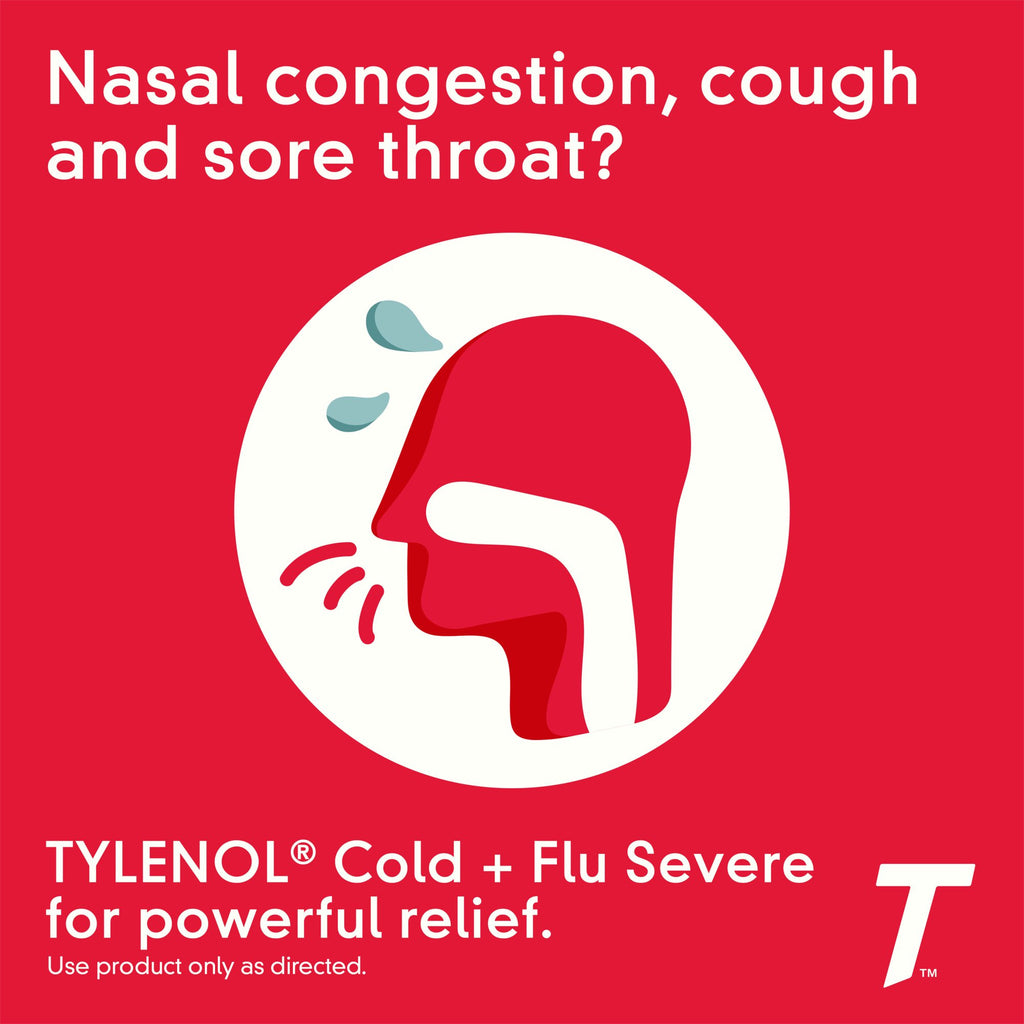 Giảm đau hạ sốt - Cảm Cúm Tylenol Cold & Flu Severe Set 3 hộp nhỏ (tổng 72 viên) - hình ảnh chi tiết 5