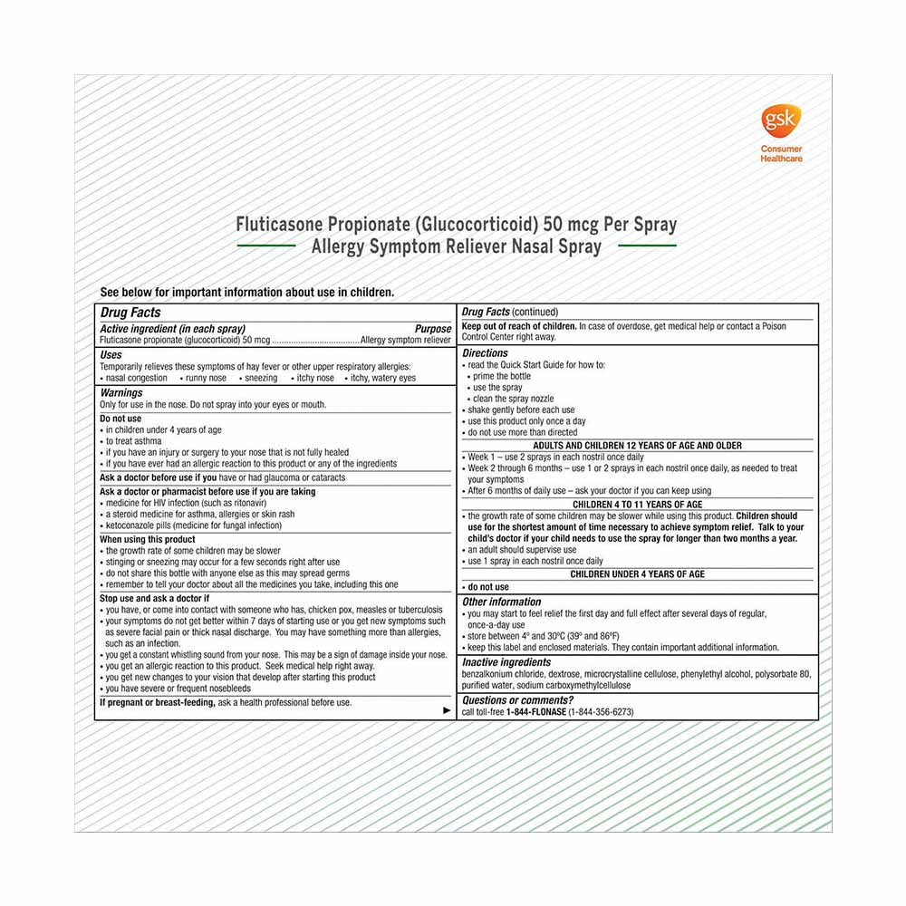 Xịt chống dị ứng Flonase Allergy Relief Nasal Spray set 3 chai (xanh lá) - hình ảnh chi tiết 2