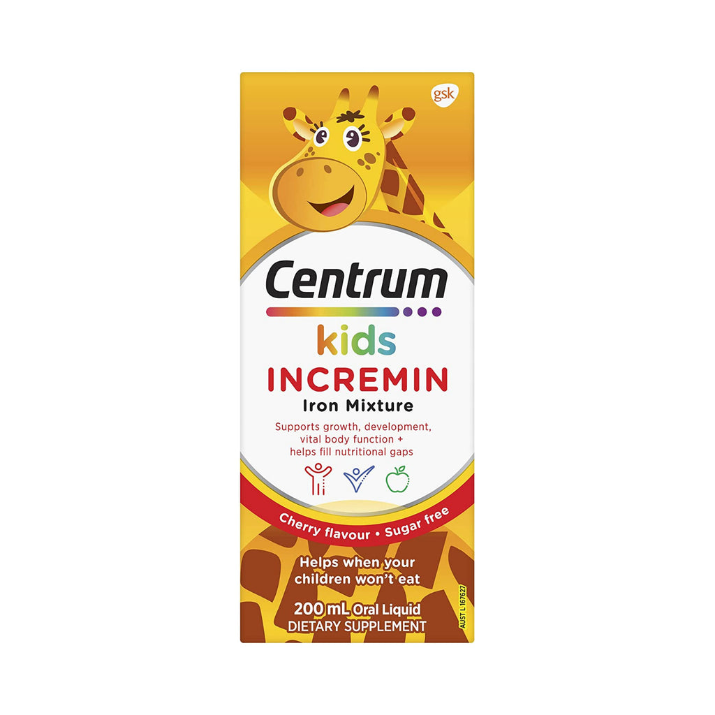 Siro dành cho bé biếng ăn Centrum Kids Incremin Iron Mixture 200ml của Úc - hình ảnh chi tiết 2