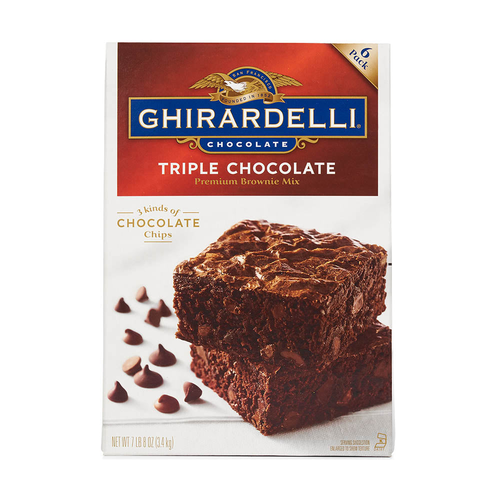 Bột Socola cao cấp Ghirardelli Triple Chocolate Premium Brownie Mix 3.4kg - hình ảnh chi tiết 2