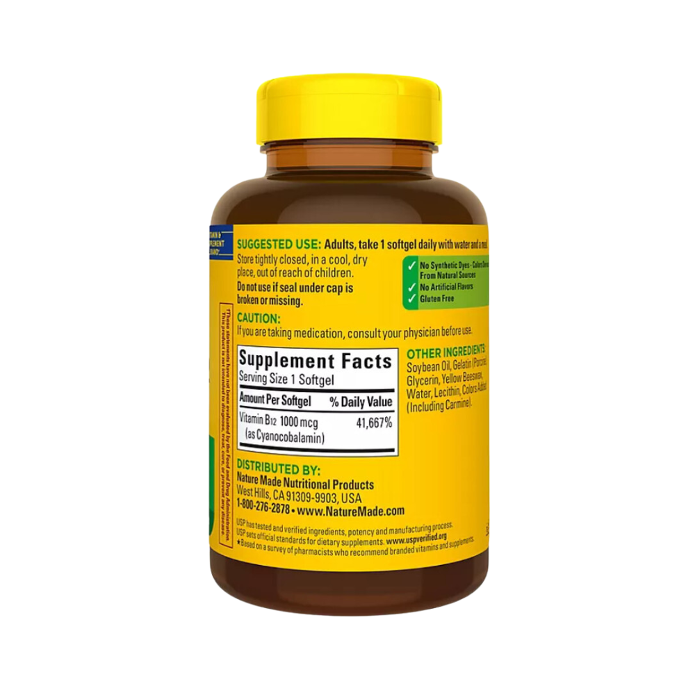 Bổ sung Vitamin B12 Nature Made 1000 mcg 400 viên của Mỹ - ảnh sản phẩm 2