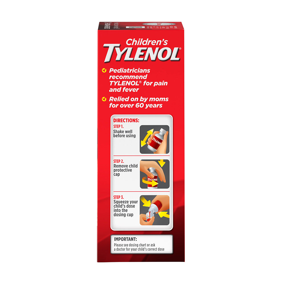 Siro giảm đau hạ sốt cho trẻ 2-11 tuổi Children’s Tylenol Pain Fever 120ml - hình ảnh chi tiết 3