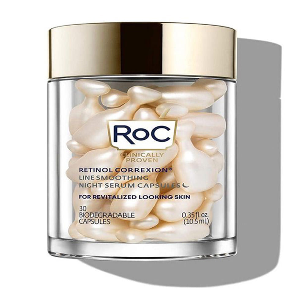 Tinh chất giảm nếp nhăn, chống lão hóa RoC Retinol Correxion Line Smoothing Night Serum 40 + 10 Capsules Set - hình ảnh chi tiết 2