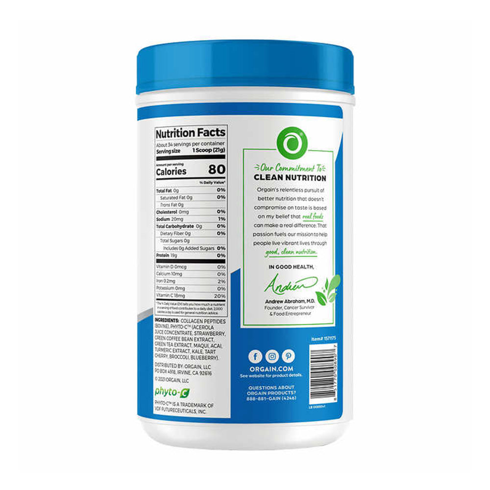 Bột thực phẩm bổ sung Collagen Orgain Collagen + Superfoods Unflavored 726g - ảnh sản phẩm 3