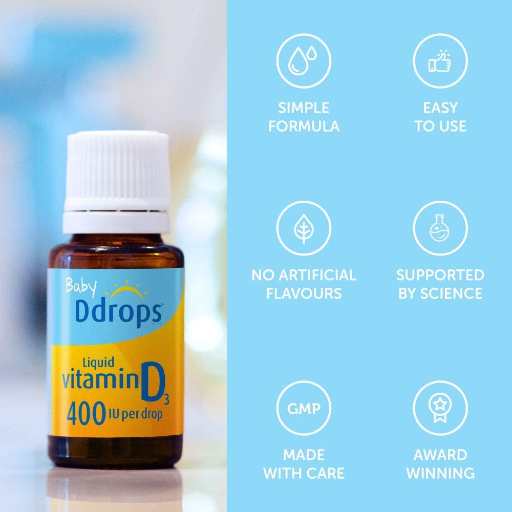 Baby D drops Vitamin D3 cho trẻ sơ sinh 60 giọt của Mỹ - hình ảnh chi tiết 3