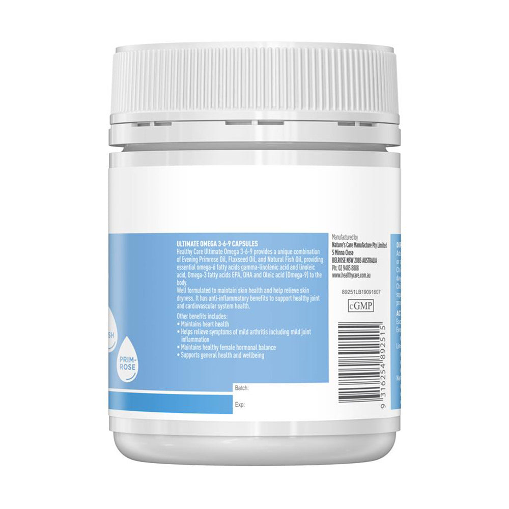 Viên uống dầu cá Omega Healthy Care Ultimate Omega 3-6-9 200 viên của Úc - hình ảnh chi tiết 4
