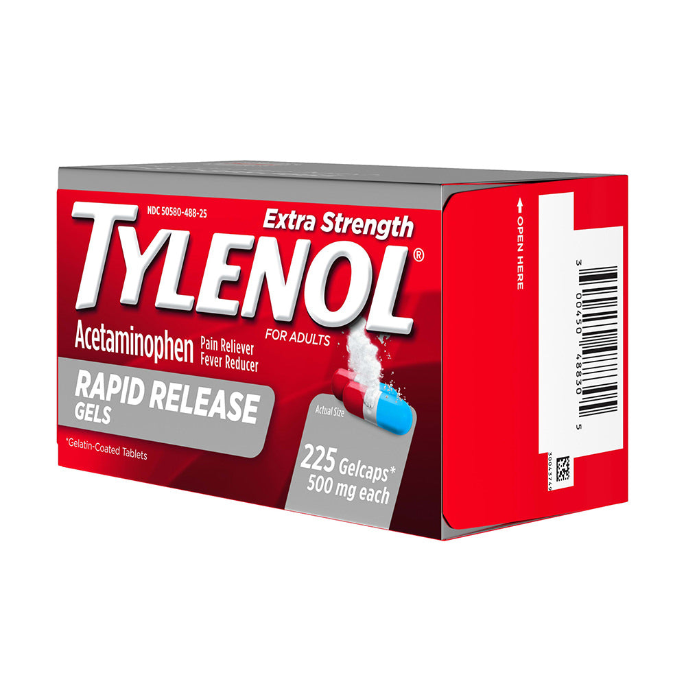 Viên uống giảm đau hạ sốt Tylenol Extra Strength Rapid Release Gels 500mg 225 Viên - hình ảnh chi tiết 3
