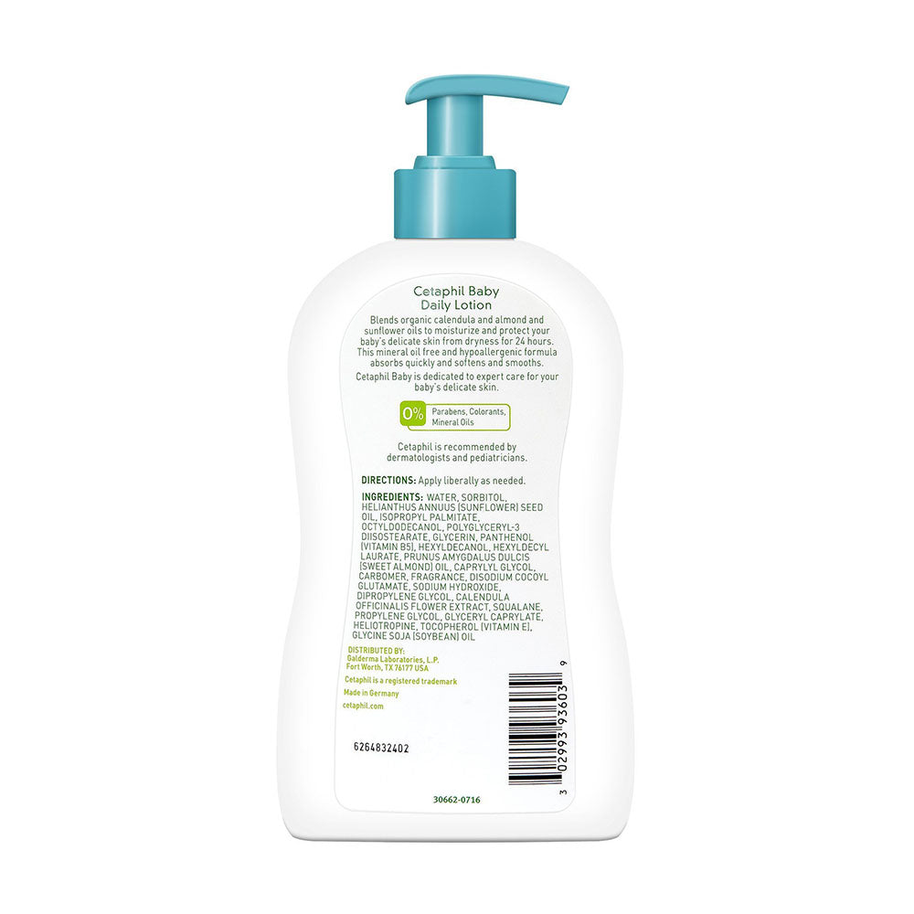 Sữa dưỡng ẩm sử dụng hàng ngày cho da em bé Cetaphil Baby Daily Lotion 399ml - hình ảnh chi tiết 2