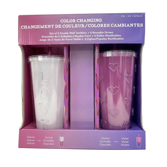 Set 2 ly đổi màu Parker Lane Color Changing Tumbler 650ml - hình ảnh chi tiết 5