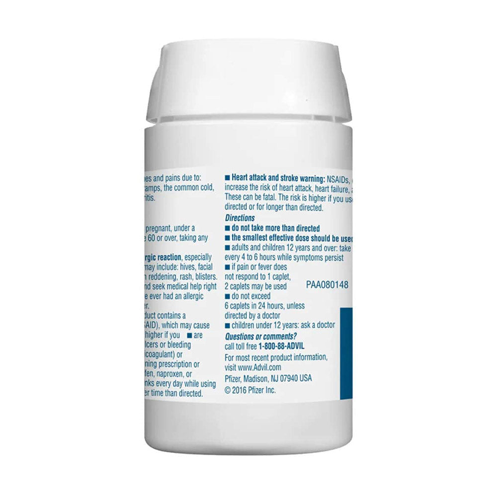 Viên uống giảm đau, hạ sốt Advil Ibuprofen Tablets, 200mg 100 Coated Tablets(Capsule-Shaped Tablets) - hình ảnh chi tiết 5