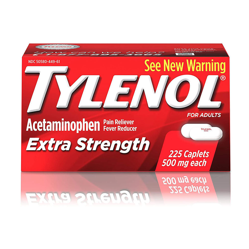 Viên uống giảm đau hạ sốt Tylenol Acetaminophen Extra Strength 500mg 225 Viên - hình ảnh sản phẩm chính