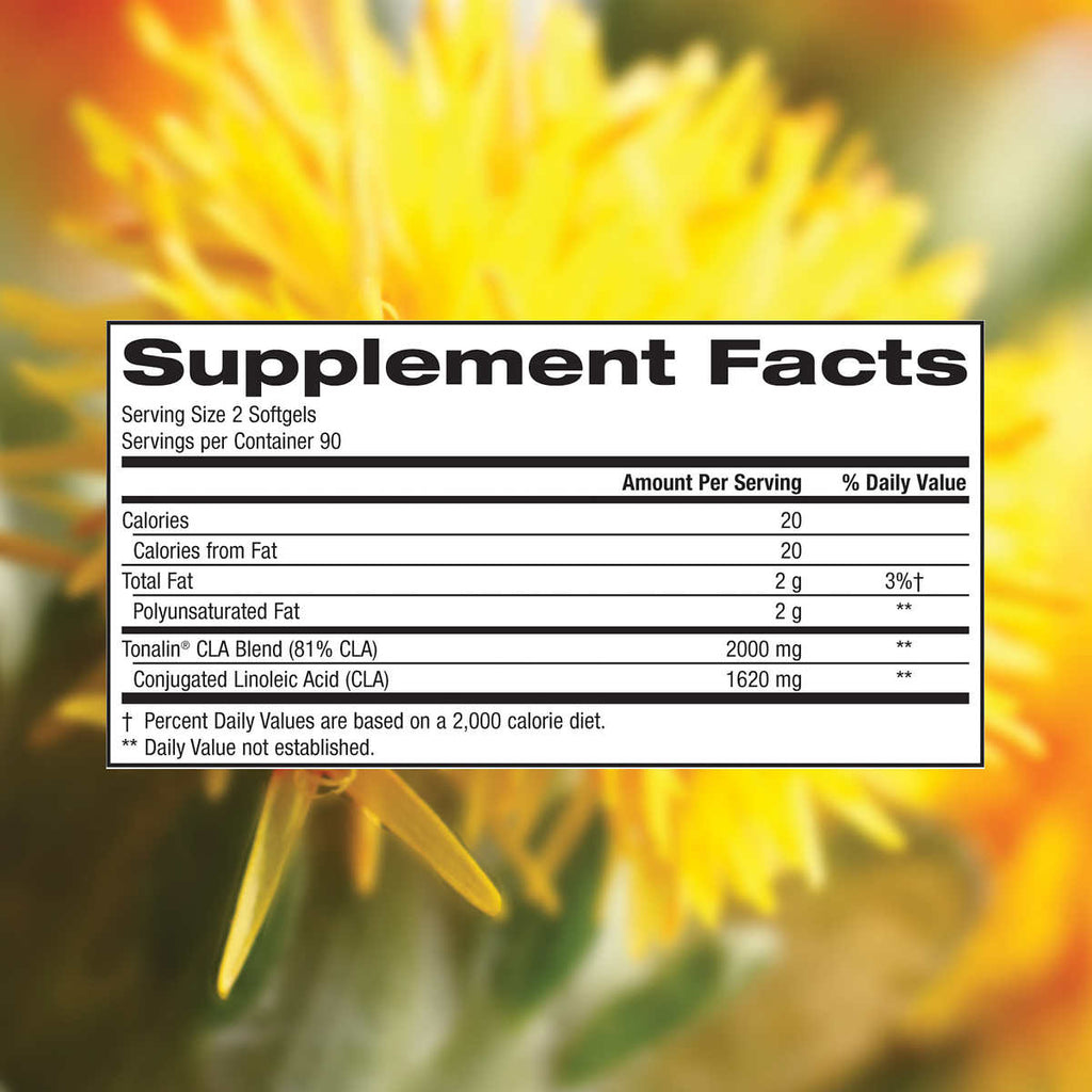 Viên uống tan mỡ thừa Trunature Tonalin CLA 1620mg 180 Softgels - hình ảnh chi tiết 2