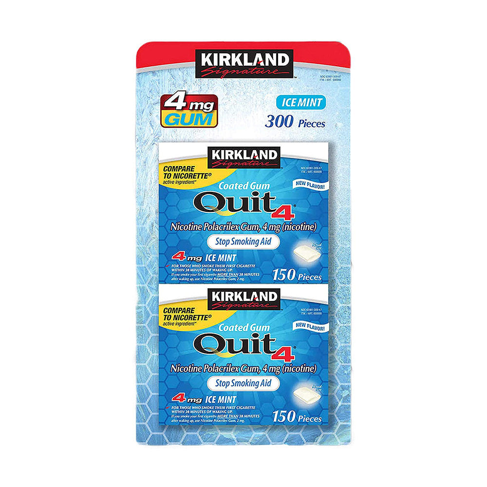 Kẹo cai thuốc lá Kirkland Signature Quit 4 Gum Ice Mint 150 viên (1 hộp đơn) - hình ảnh sản phẩm chính