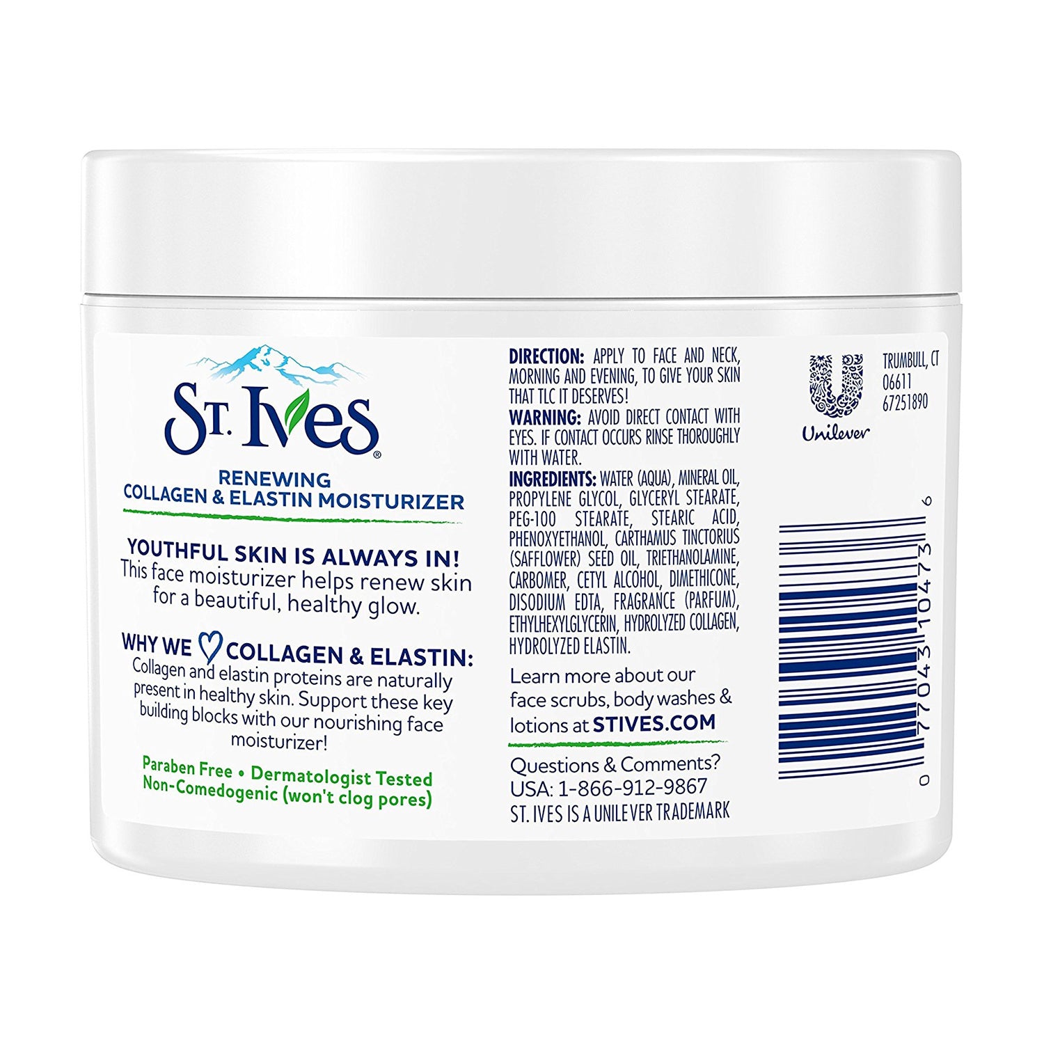Kem dưỡng ẩm St. Ives Timeless Skin Collagen Elastin Moisturizer 283g của Mỹ - hình ảnh chi tiết 3