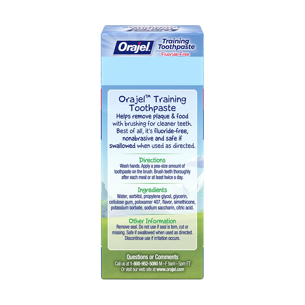 Kem đánh răng ORAJEL Training Toothpaste nuốt được cho trẻ em 42.5g từ Mỹ - hình ảnh chi tiết 2