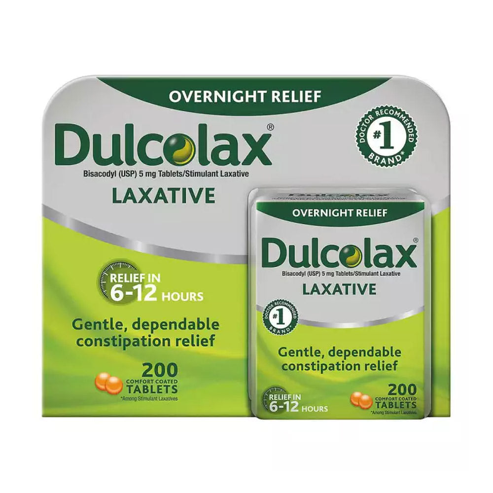 Viên uống hỗ trợ điều trị táo bón Dulcolax Laxative, 200 Tablets - hình ảnh sản phẩm chính