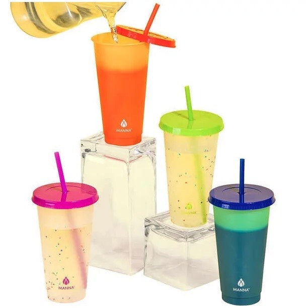 Set 12 ly đổi màu Manna Color Changing Plastic Tumblers - hình ảnh chi tiết 4