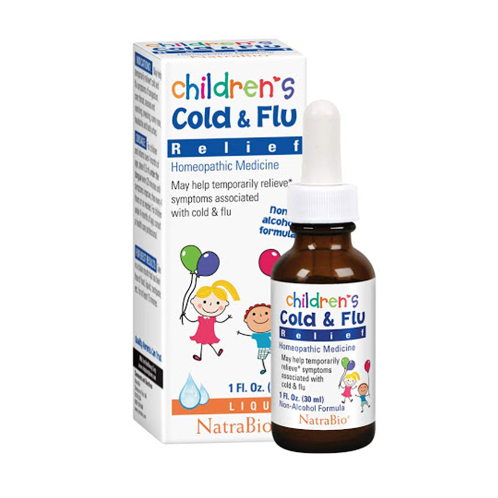 Siro ho, cảm cúm trẻ em Children Cold & Flu Relief Natrabio 30ml - hình ảnh sản phẩm chính
