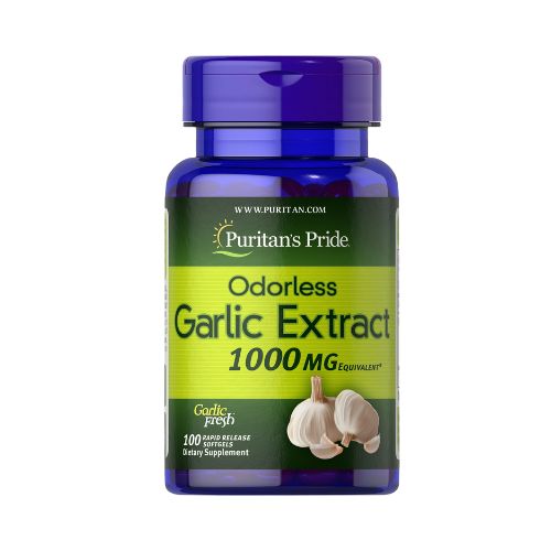 Viên uống tinh dầu tỏi Puritan’s Pride Odorless Garlic 1000mg 100 viên của Mỹ - hình ảnh sản phẩm chính