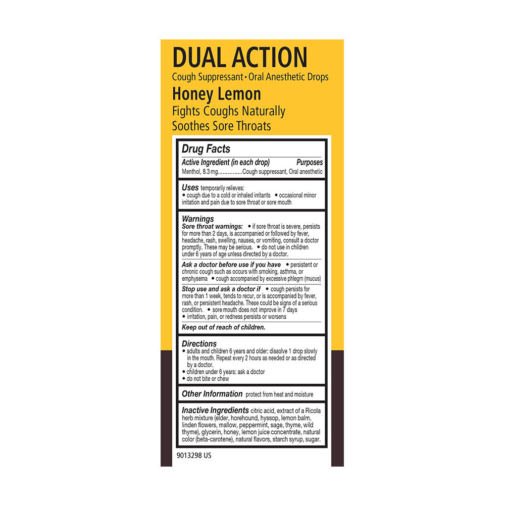 Kẹo thông cổ, mát họng Ricola nhân chanh mật ong Ricola Dual Action Honey Lemon 175 viên - hình ảnh chi tiết 2