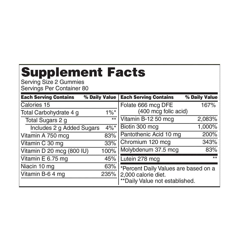 Kẹo dẻo Kirkland Signature Adult Multivitamin Gummies 160 viên của Mỹ - hình ảnh chi tiết 2