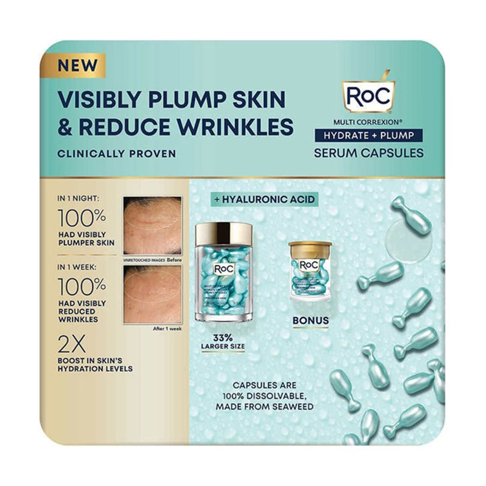 Viên nang dưỡng da ban đêm Roc hydrate and plump night serum capsules 50 viên - hình ảnh sản phẩm chính