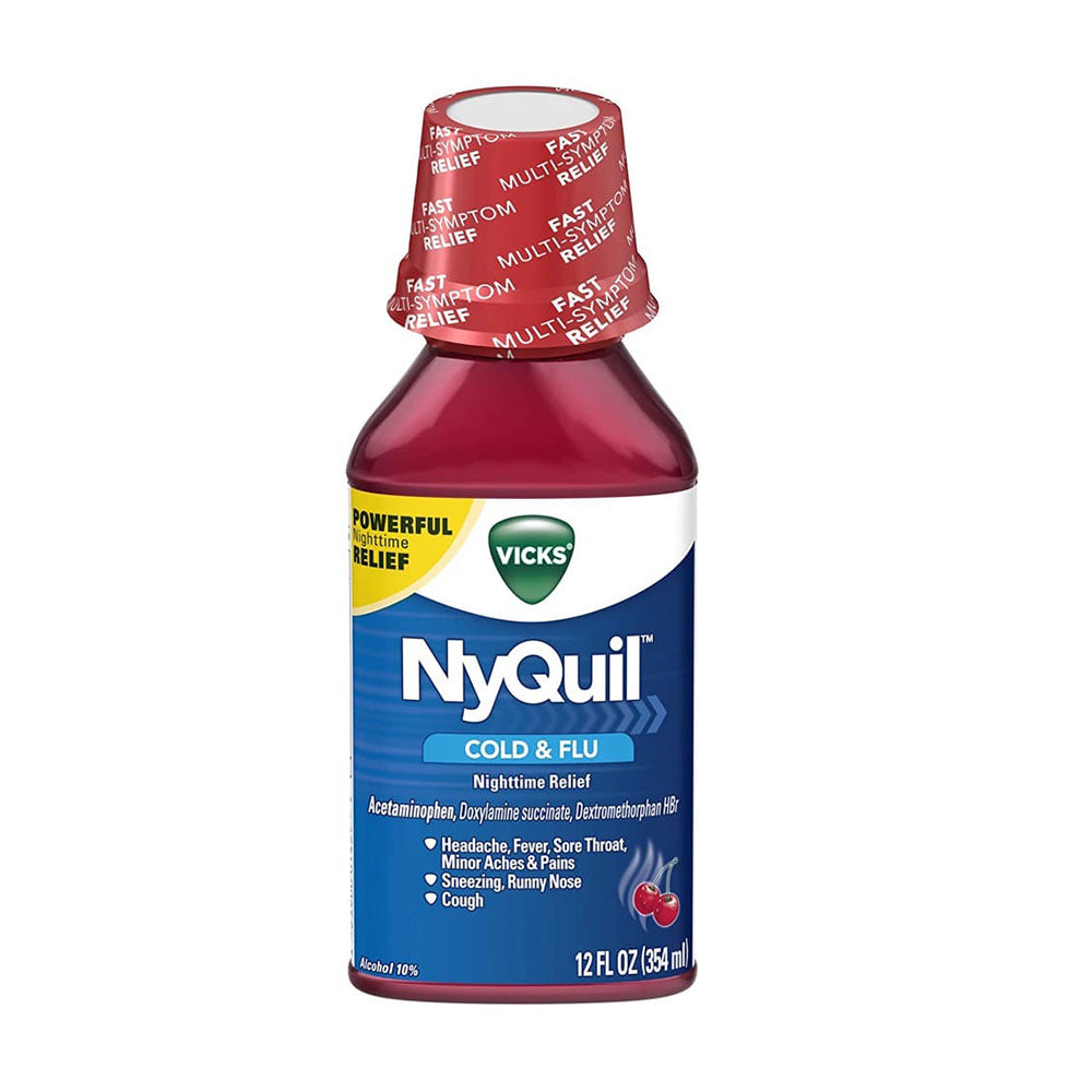 Siro Vicks NyQuil Cold & Flu Severe 354ml (Strawberry Flavor) - hình ảnh sản phẩm chính