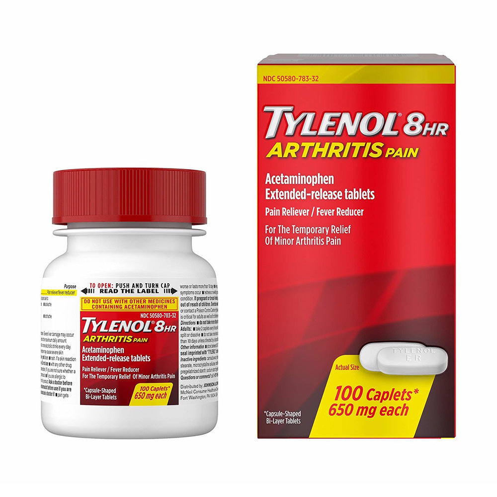 Giảm đau hạ sốt Tylenol 8Hr Arthritis Pain 650mg 100 Caplets - hình ảnh sản phẩm chính
