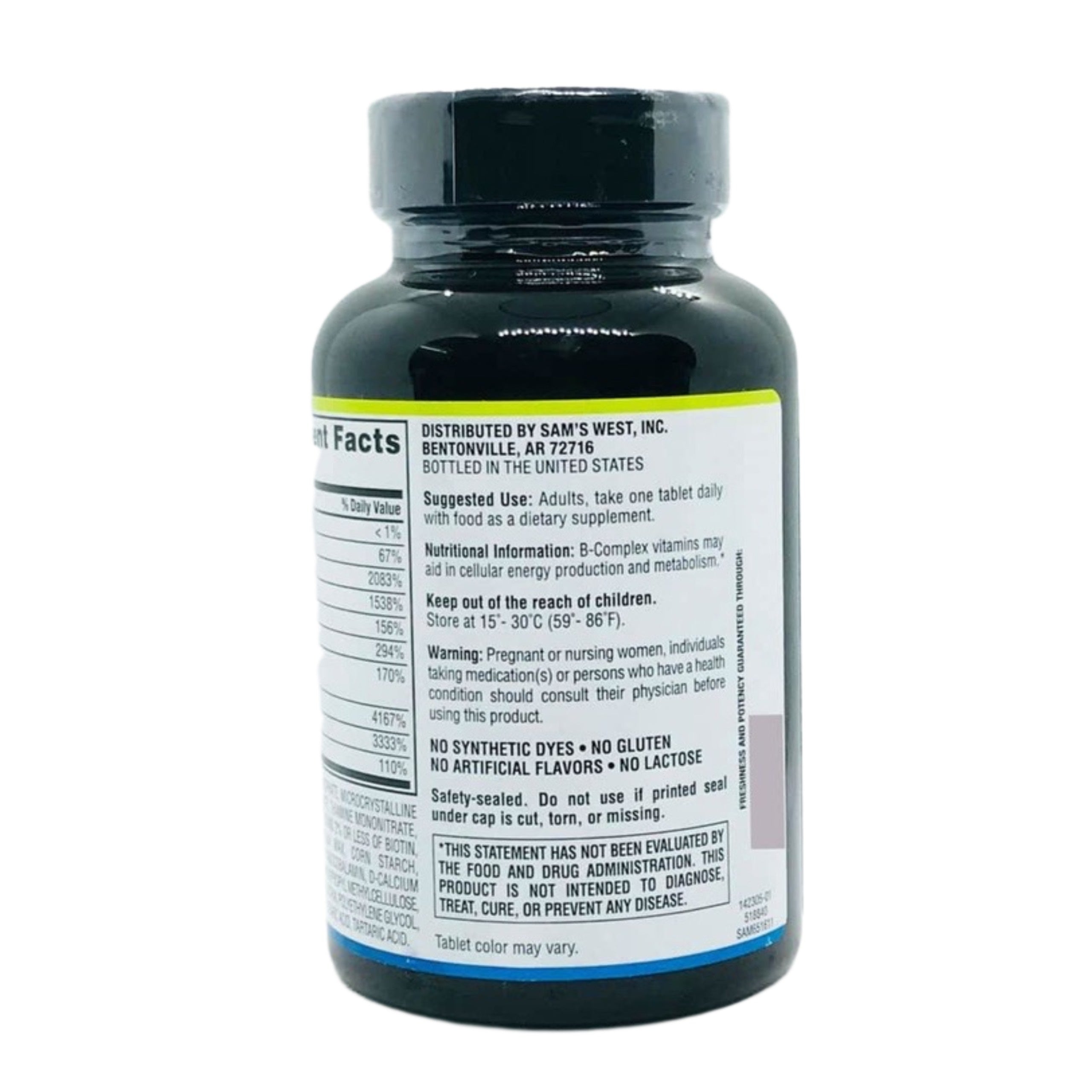 Viên uống Super B-complex Dietary Supplement của Member's Mark 300 viên - hình ảnh chi tiết 3